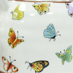 Butterfly Tea Set – Teapot & 6 Cups, 650ml Ceramic Teapot with Strainer, Gift Boxed