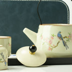 Blue Bird Tea Set for Two – Teapot & 2 Cups, Qing-Inspired Travel Tea Set