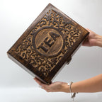 12 compartment wooden tea chest for tea bag storage