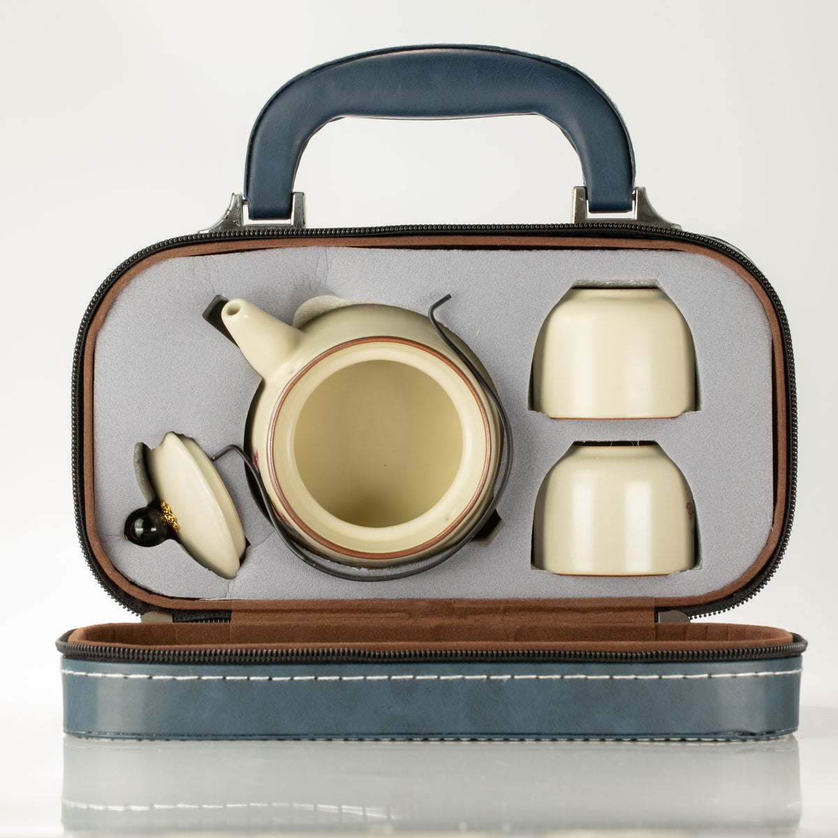 Cat Tea Set for Two – Teapot & 2 Cups, Cat Lover Gift Travel Tea Set