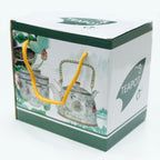 Classic White Tea Set – Teapot & 6 Cups, 650ml Ceramic Teapot with Strainer, Gift Boxed