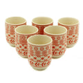 Amber Tea Cups – Set of 6 Handleless Ceramic Tea Cups